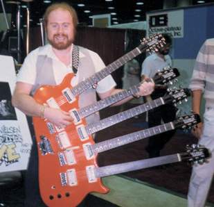 Ed Roman, With Cheap Trick Guitar,  Rick Nielsen
