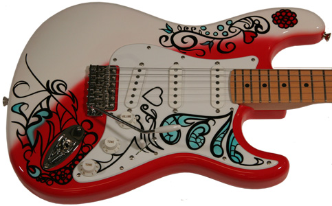 Fender Jimi Hendrix Monterey Pop, Top of Guitar