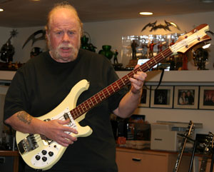 Ed Roman with Chris Squire's Rickenbacker Bass
