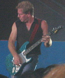 Brad Gillis Playing a Ed Roman Pearlcaster Guitar