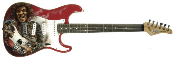 Pearlcaster Guitar, Jimi Hendrix Portrait